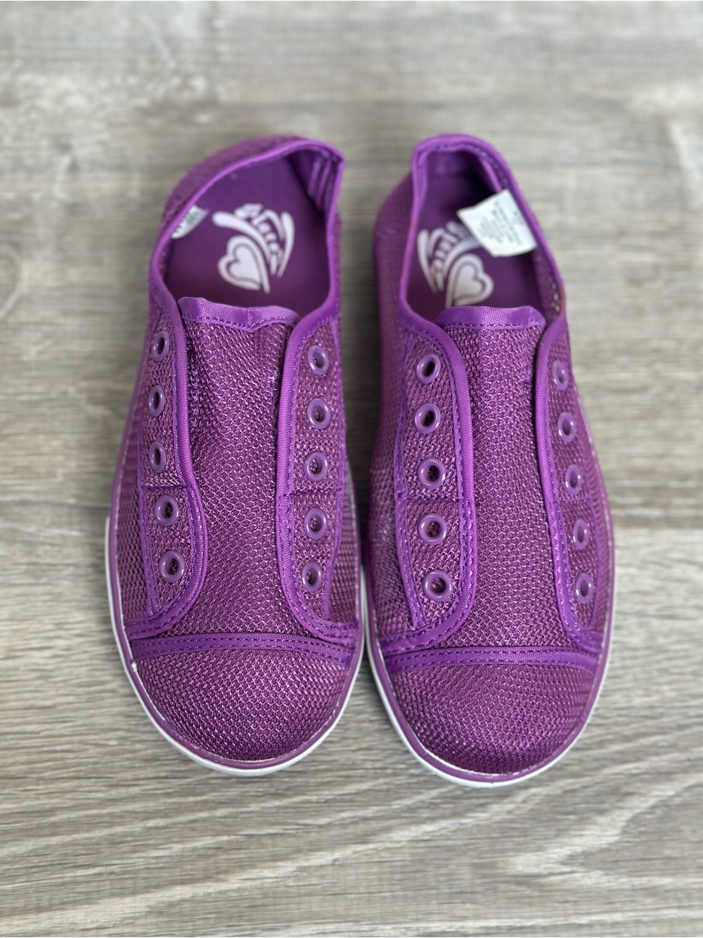 Place Purple Canvas Slip-On with Heart Insole